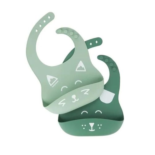 Lot De 2 Bavoirs En Silicone Bib'isy - Vert - Babymoov