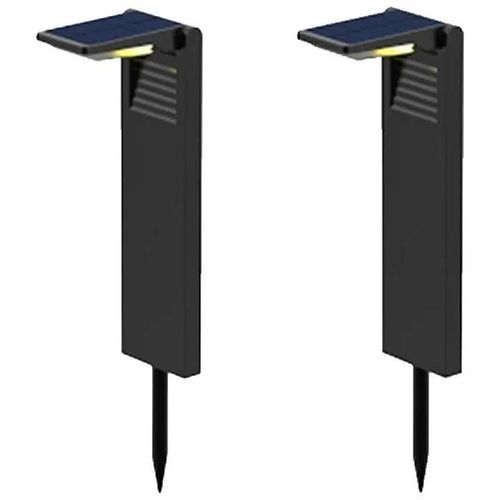 Lot De 2 Balises Solaires À Planter Led Blanc Froid 2x Ostry H41cm