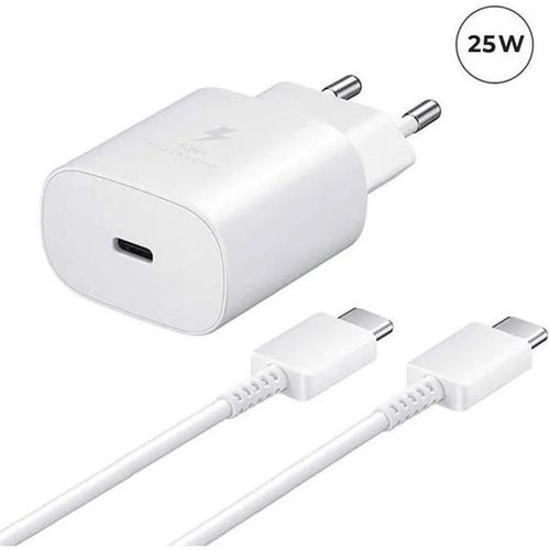 Chargeur Rapide 25w Usb-C + Câble Usb-C Vers Usb-C Pour Samsung Galaxy A15 4g 6.5" Couleur Blanc - Yuan Yuan -