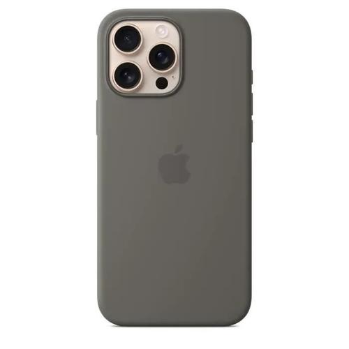 Apple - Coque De Protection Pour Téléphone Portable - Compatibilité Avec Magsafe - Silicone - Gris Pierre - Pour Iphone 16 Pro Max