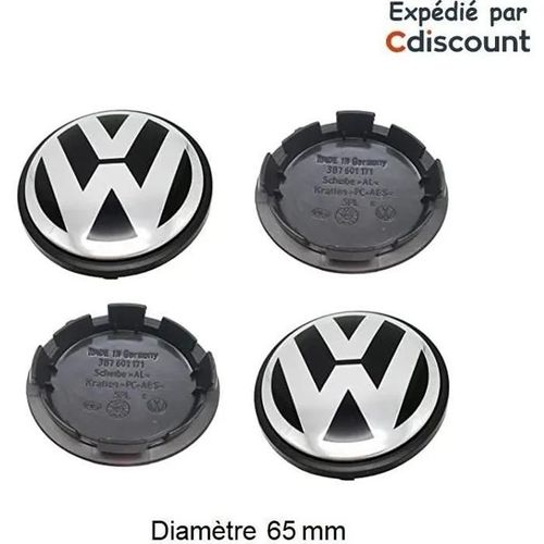 Caches Moyeux Volkswagen - Centres De Roues X 4 - Diamètre 65 Mm Pour Jantes 3b7 601 171