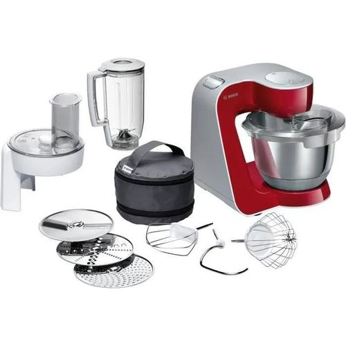 Bosch MUM5 CreationLine MUM58720 - Robot pâtissier - 1000 Watt - rouge profond/argent