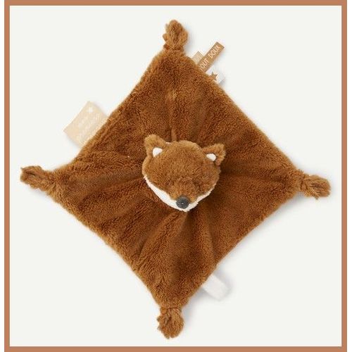 Doudou Renard Tape A L'oeil Plat Jouet Bebe Naissance Peluche Eveil Nouveau Ne