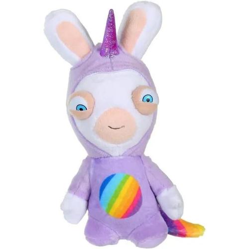 Lapins Cretins Peluche Licorne Lapicorne Sonore Mauve