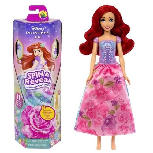 Mattel-Princesses Disney Spin & Reveal-Poupée Ariel Avec 11 Surprises