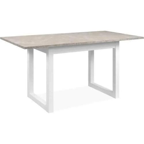 Table À Manger Extensible 4 À 6 Personnes Décor Travertin L120/160 Cm