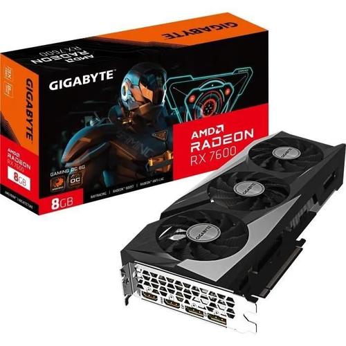 Gigabyte Radeon RX 7600 Gaming OC - Carte graphique - Radeon RX 7600 - 8 Go GDDR6 - PCIe 4.0 - 2 x DisplayPort, 2 x HDMI