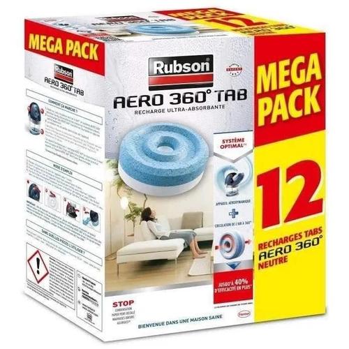 RUBSON PROMO MEGA PACK Lot de 12 recharge Aero 360 Neutre