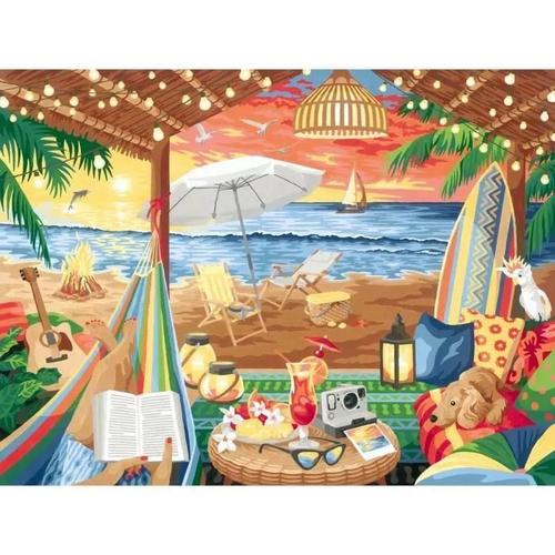 Ravensburger¿Creart Toiles 30x40 Cm¿Cozy Cabana¿Peinture Par Numéros¿Adulte-Activité Détente Et Créative¿Des 12 An