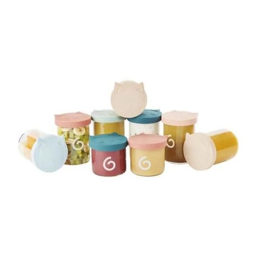 Babymoov Isy Bowls 9 Pots De Conservation En Verre Borosilicate Gradués - 6x250ml + 3x120ml