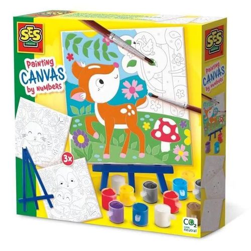 Peinture Au Numéro Sur Toile - 3 Animaux De La Forêt