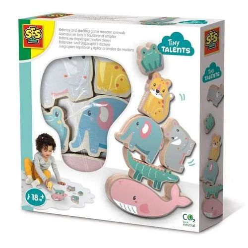 Ses Creative - Animaux En Bois A Équilibrer Et Empiler