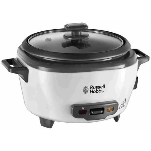 Russell Hobbs 27030-56 - Cuiseur Riz - 1200g - 300W - Panier Vapeur - Maintien au Chaud - Bol Antiadhésif Amovible - Noir et blanc