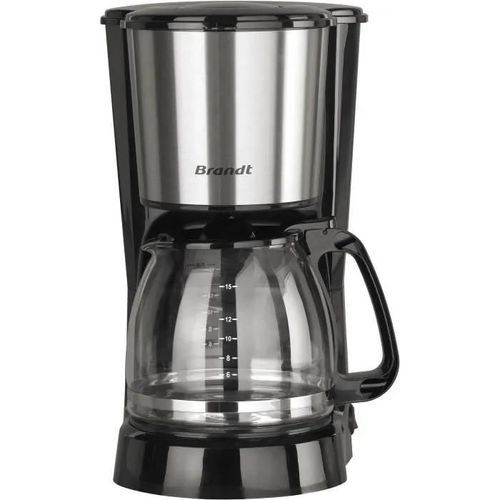 Brandt CAF815X - Cafetière - 15 tasses - noir/inox