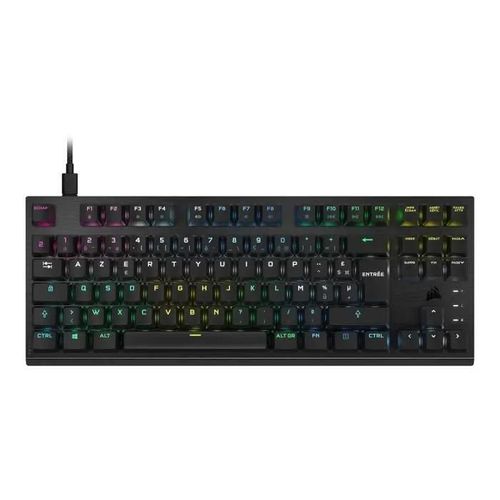 CORSAIR K60 PRO RGB - Ensemble clavier et souris - mécanique, TKL, jeux - backlit - USB - QWERTY - Français - commutateur : CORSAIR OPX RGB