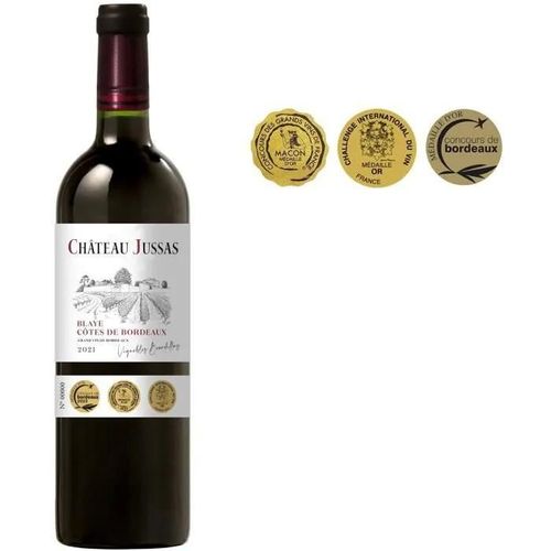 Château Jussas 2021 Blaye Côtes De Bordeaux - Vin Rouge De Bordeaux