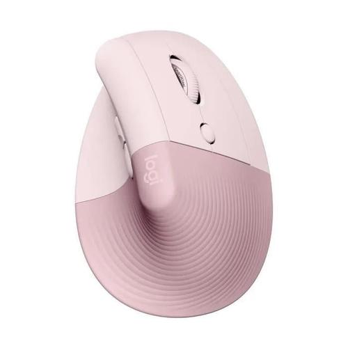 Logitech Lift - Souris ergonomique verticale sans fil Bluetooth - rose