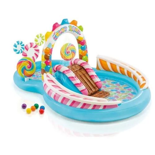 Aire De Jeux Gonflable Royaume Des Bonbons Intex