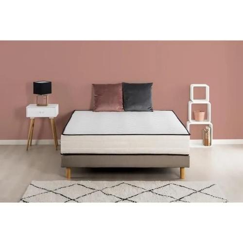 Hotel Seasons Ensemble Matelas Sommier 140x190 Cm - Mousse - 25 Cm - 5 Zones - Deko Dream