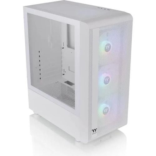 Boitier PC Moyen Tour ATX Thermaltake S200 TG RGB avec panneau vitré - Blanc