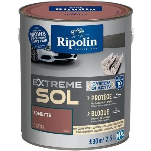 Peinture sol haute résistance satin tomette 2.5L Ripolin