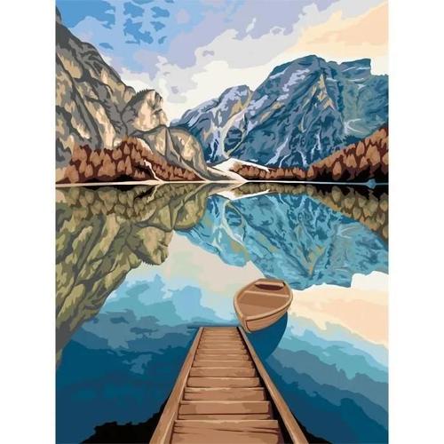 Ravensburger¿Creart Toiles 30x40 Cm¿Lake Views¿Peinture Par Numéros¿Adulte-Activité Détente Et Créative¿Des 12 Ans