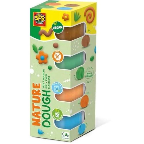 Ses Creative Pâte À Modeler Feel Good - Nature (4x90gr), Pâte À Modeler, Multicolore, Enfant, 4 Pièce(S), Pot En Plastique, 4 Couleurs