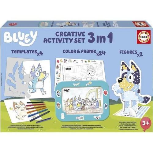 Set Créatif - Educa - Décoration Et Modelage Des Personnages Bluey - 3 Activités Dès 3 Ans