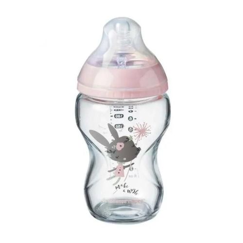 Tommee Tippee  Biberon Ctn Verre 250ml Décoré Fille