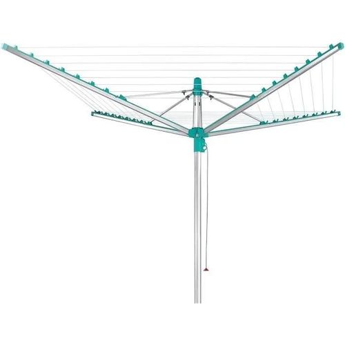 Leifheit 85285 Séchoir jardin parapluie Linomatic 400 Easy - 40 metres avec syteme Easy-Lift. rétractation automatique des fils