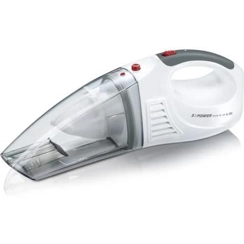 Severin S'Power home & car Li 20 HV 7144 - Aspirateur - Aspirateur à main - sans sac - blanc neige/rouge grenat