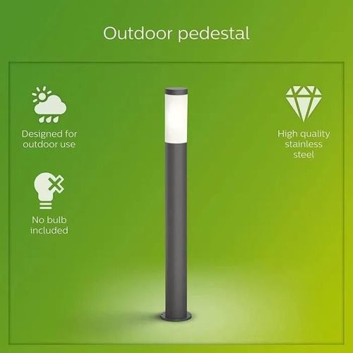 Lampadaire D'extérieur Philips Utrecht Potelet Anthracite 1x20w