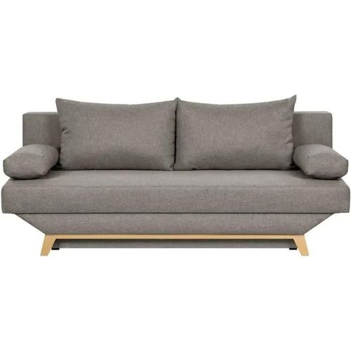Teijo Banquette Convertible 3 Places Avec Coffre De Rangement - Tissu Taupe - L187 X P 91 X H 82 Cm