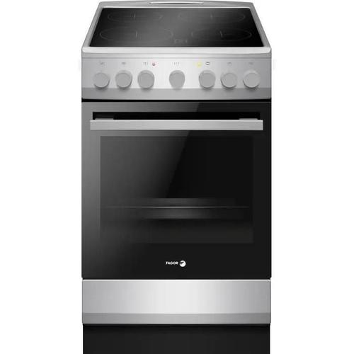 CUISINIERE VITROCÉRAMIQUE - FAGOR-FACV203S - 4 FOYERS - 62 L - 50 X 60 CM - SILVER