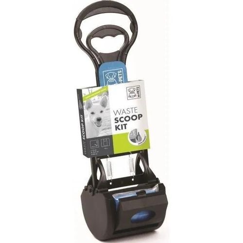 M-Pets Kit Pelle A Dejection Waste Scoop Kit - 38x12x10.5cm - Noir Et Bleu - Pour Chien - M Pets