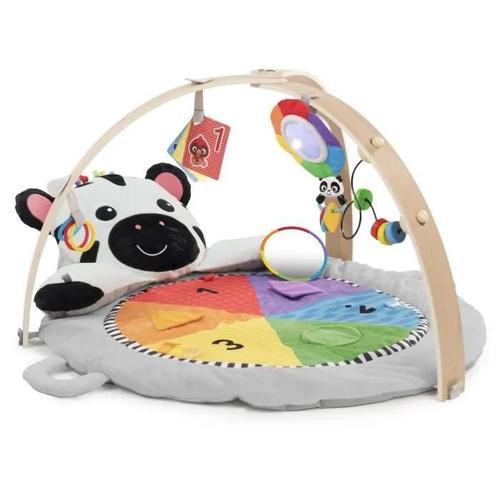 Baby Einstein Zen's Activity Milestones Tapis D'éveil Avec Barre En Bois. Jouets Multisensoriels. Des La Naissance