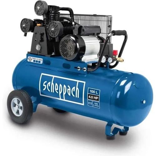 Compresseur SCHEPPACH HC550TC de 100L à entraînement par courroie