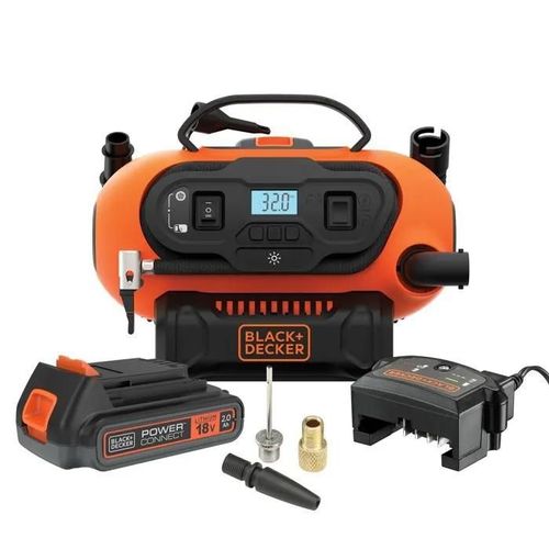 Black & Decker Compresseur 11 bar, sans batterie et chargeur, dans le carton - BDCINF18N-QS