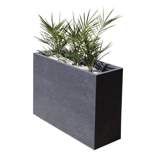 Pot Loft L Graphit - Anthracite - 78.5x29.5x60cm 46l - Eda Plastiques - Intérieur Et Extérieur