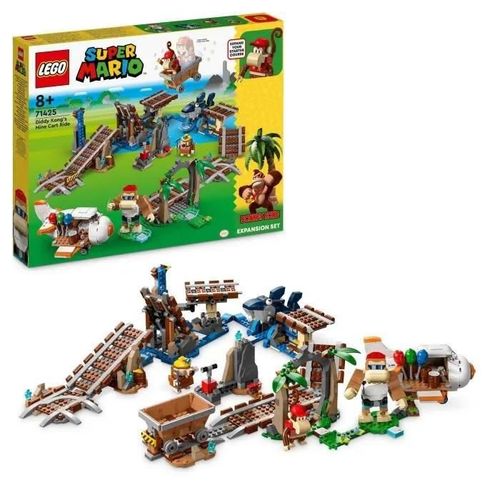 LEGO Super Mario - Ensemble d'extension Course de chariot de mine de Diddy Kong - 71425