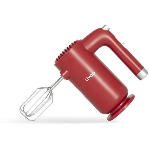 Batteur ¿lectrique - LIVOO - DOP243R - 250 w - 5 vitesses - Rouge