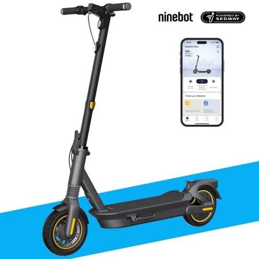 Trottinette électrique Ninebot KickScooter MAX G2 De Segway  Moteur 900w Autonomie 70 Km Vitesse Maximale 35 4 Km H Gris Fonce