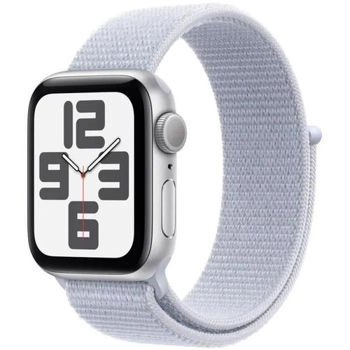 Apple Watch Se Gps - 40mm - Boîtier Silver Aluminium - Bracelet Blue Cloud Sport Loop