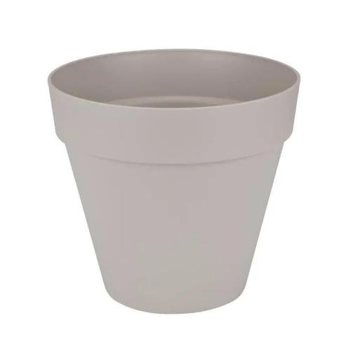 Elho Pot De Fleurs Rond Avec Roues Loft Urban - Ø 50 Cm - Gris Chaud