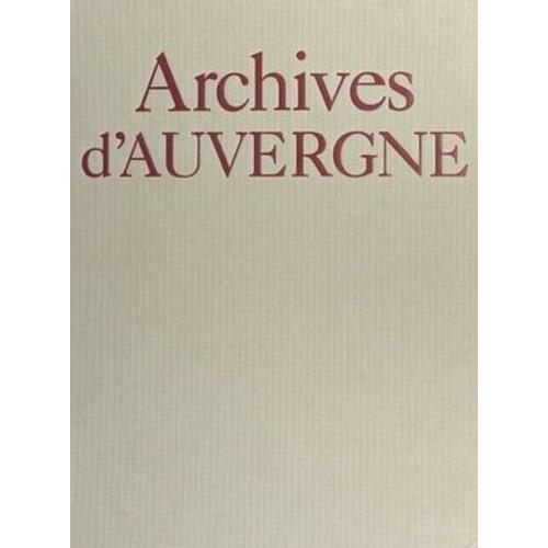 Archives D'auvergne