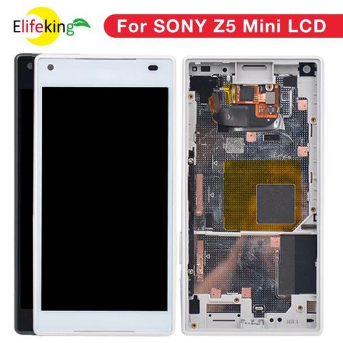 Écran Tactile Lcd Compact Avec Châssis 4.6 Pouces Pour Sony Xperia Z5 Mini E5823 E5803 Original