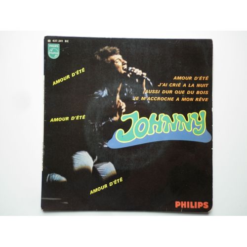 Johnny Hallyday 45tours Ep Vinyle Amour D'été Verso Imp. Jat