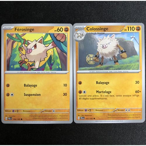 Evolutions À Paldea - Férosinge (106) + Colossinge (107/193)