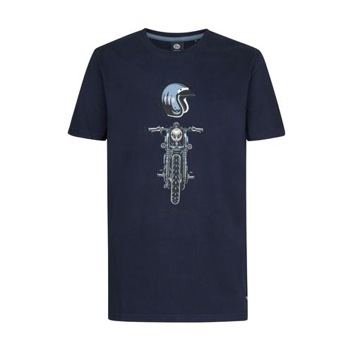 Tee Shirt Manches Courtes Petrol Industries Men T-Shirt Ss Classic Print Bleu Nuit