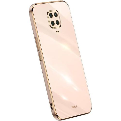 Coque Pour Xiaomi Redmi Note 9 Pro/Note 9s 4g/Note 9 Pro Max Etui, Ultra Fine Galvanise Silicone Tpu Housse Antichoc Anti-Rayures Coque Antichoc Bumper Case Cover Rose